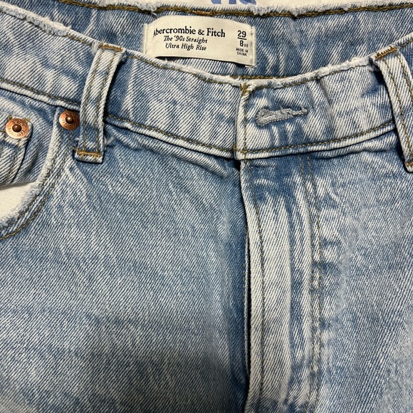 Abercrombie and fitch 90s straight ultra high rise 29/ 8xs - Picture 2 of 9